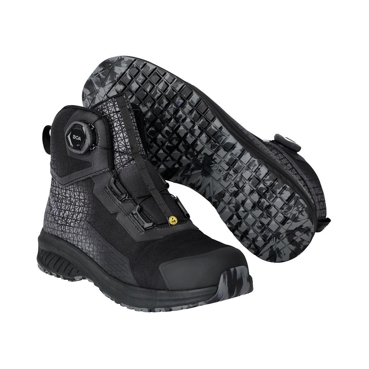 Svart skyddskänga Mascot F1502-909 S3S BOA med robust sula och skydd för arbetsmiljö