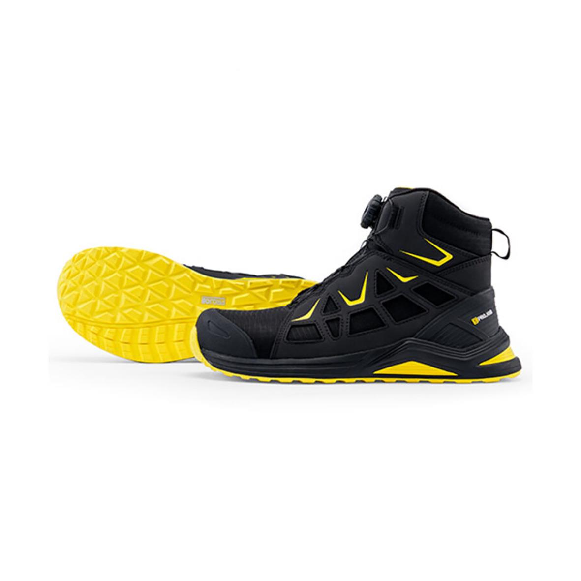 Skyddskänga Projob 9517 Oryx Mid S3S BOA Svart/Gul med svart och gul design och gummiyttersula
