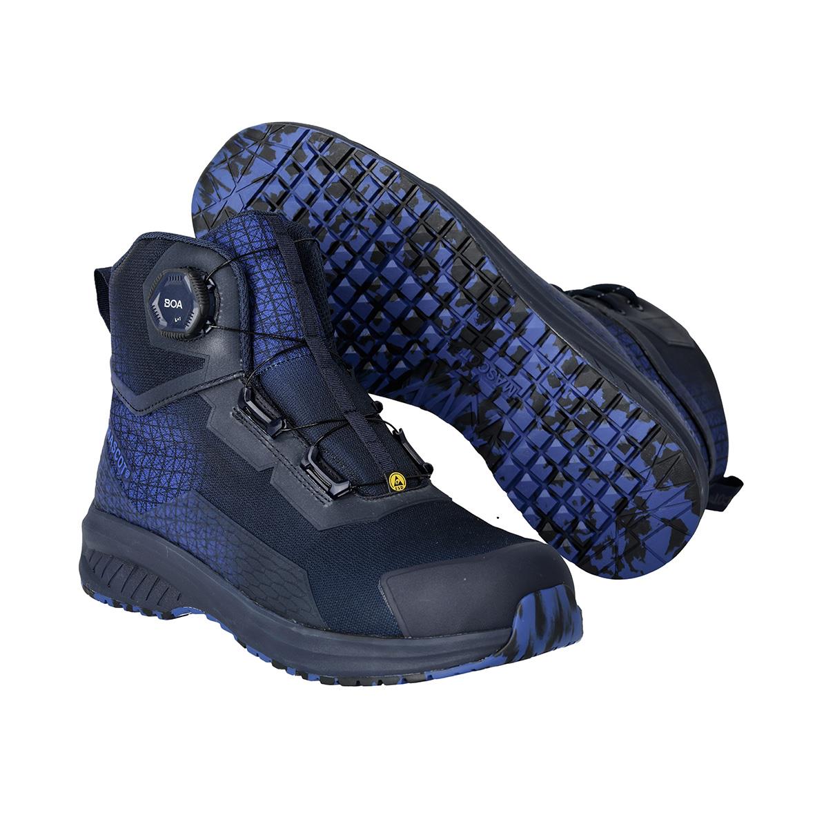 Skyddskänga Mascot F1502-910 S3S-BOA Marin/Azurblå, stöttålig och vattentät med BOA-lås, storlek 40