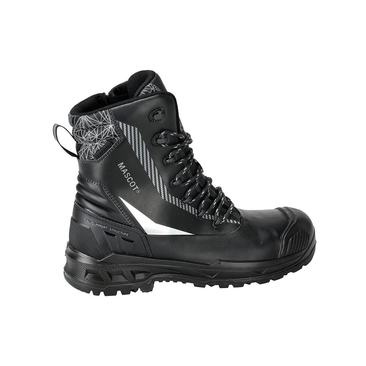Svart skyddskänga Mascot F1303 S7S med snörning och mönsterdetaljer, storlek 40