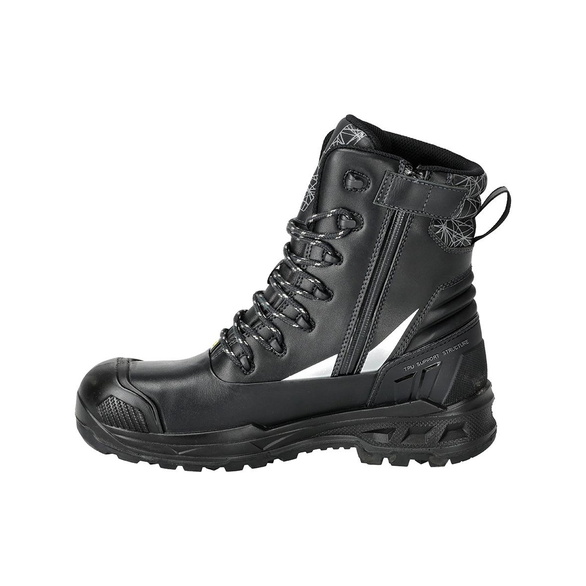 Svart skyddskänga Mascot F1303 S7S med snörning och dragkedja, robust design för arbetsmiljö