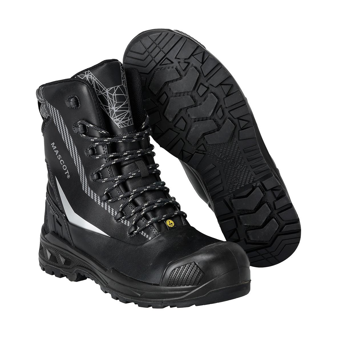 Svart skyddskänga Mascot F1303 S7S med snörning och kraftig sula, storlek 41