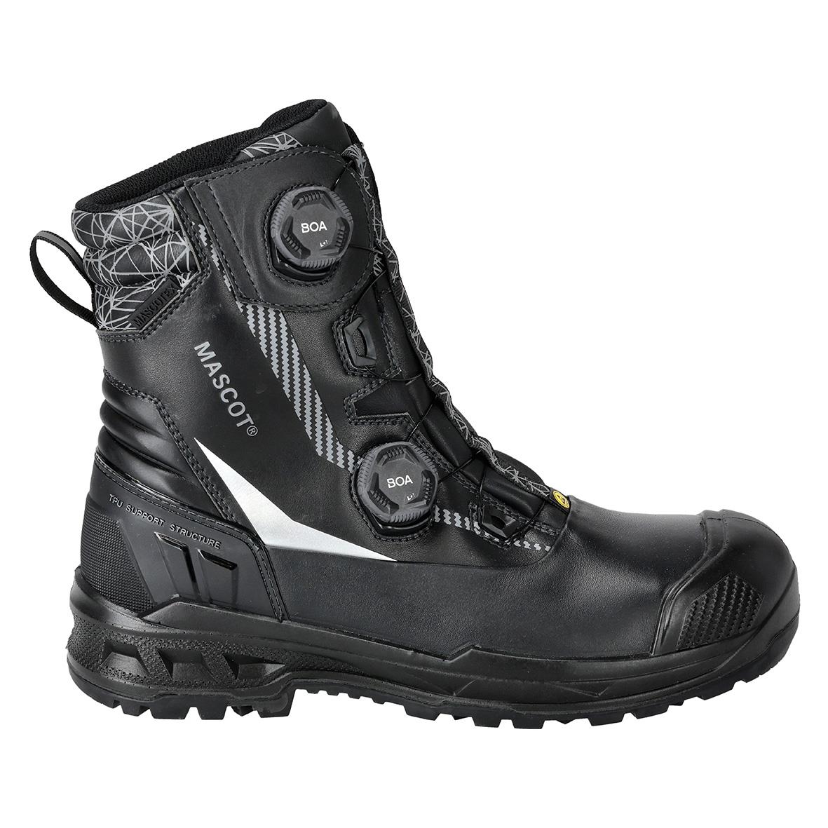 Svart skyddskänga Mascot F1304 S7S BOA med snörning och robust sula