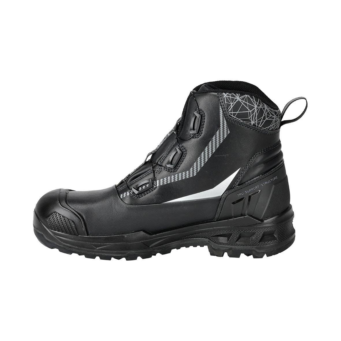 Svart skyddskänga Mascot F1305 S7S BOA med robust sula och högt skaft för arbetsbruk