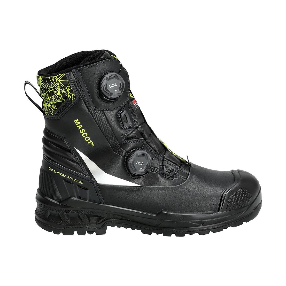 Svart skyddskänga Mascot F1301 S7S BOA med snörning och robust sula