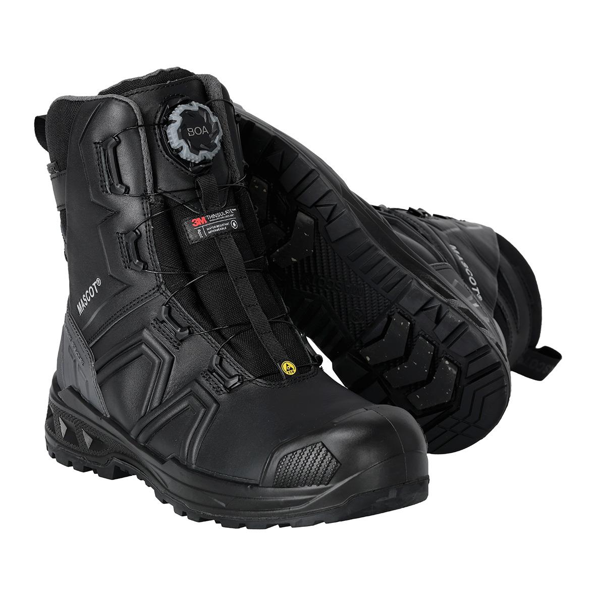 Svarta skyddskängor Mascot F1105 S7S Boa för arbete, robusta och slitstarka