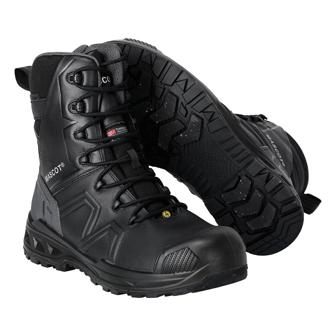 Svart skyddskänga Mascot F1107 S7S med snörning och robust sula, storlek 40