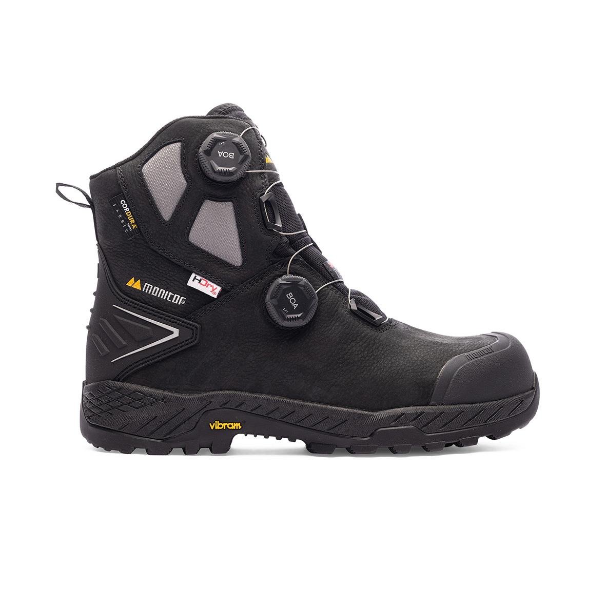 Skyddskänga Monitor Arctic Mid 36 i svart med snörning och vattentätt material