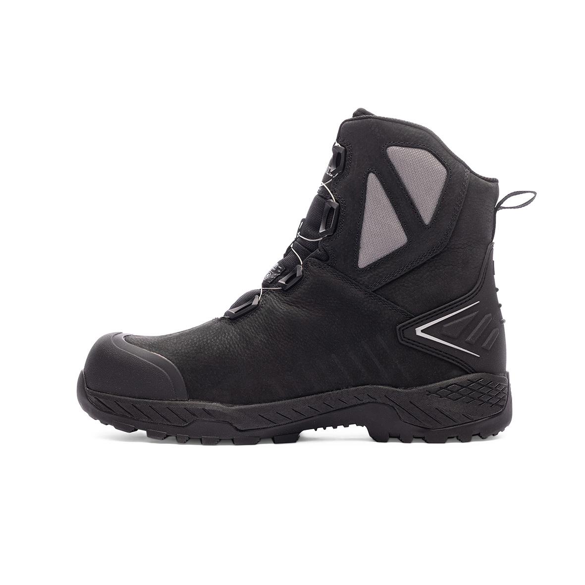 Skyddskänga Monitor Arctic Mid 44 i svart med reflexdetaljer och robust sula