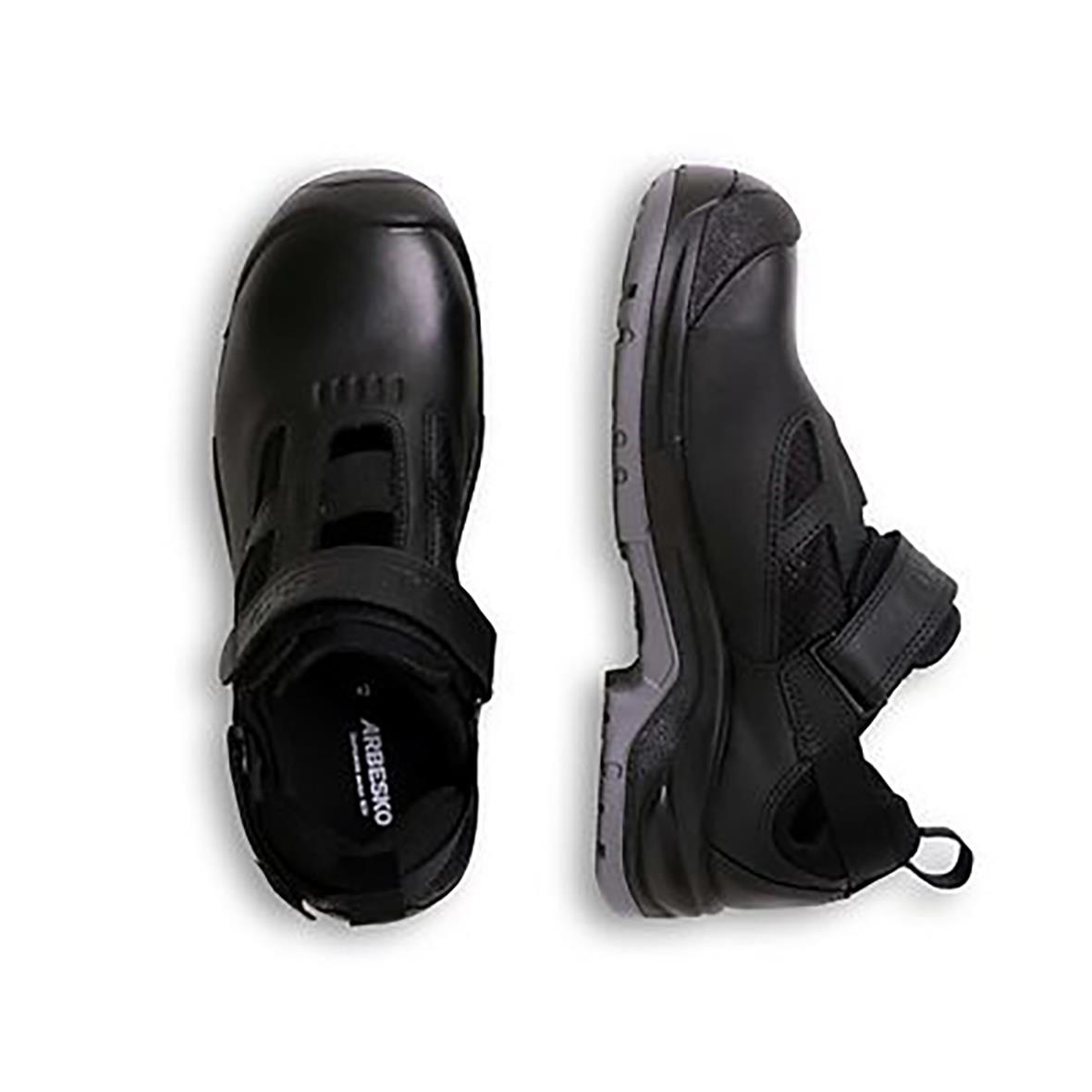 Svarta skyddssandaler Arbesko Svartå 411 ESD för arbetsmiljö