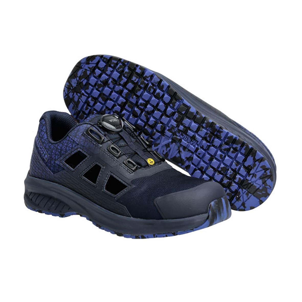 Skyddssandal Mascot F1504-909 i mörk marin och azurblå, storlek 36, med slitstark sula och skyddande tå.