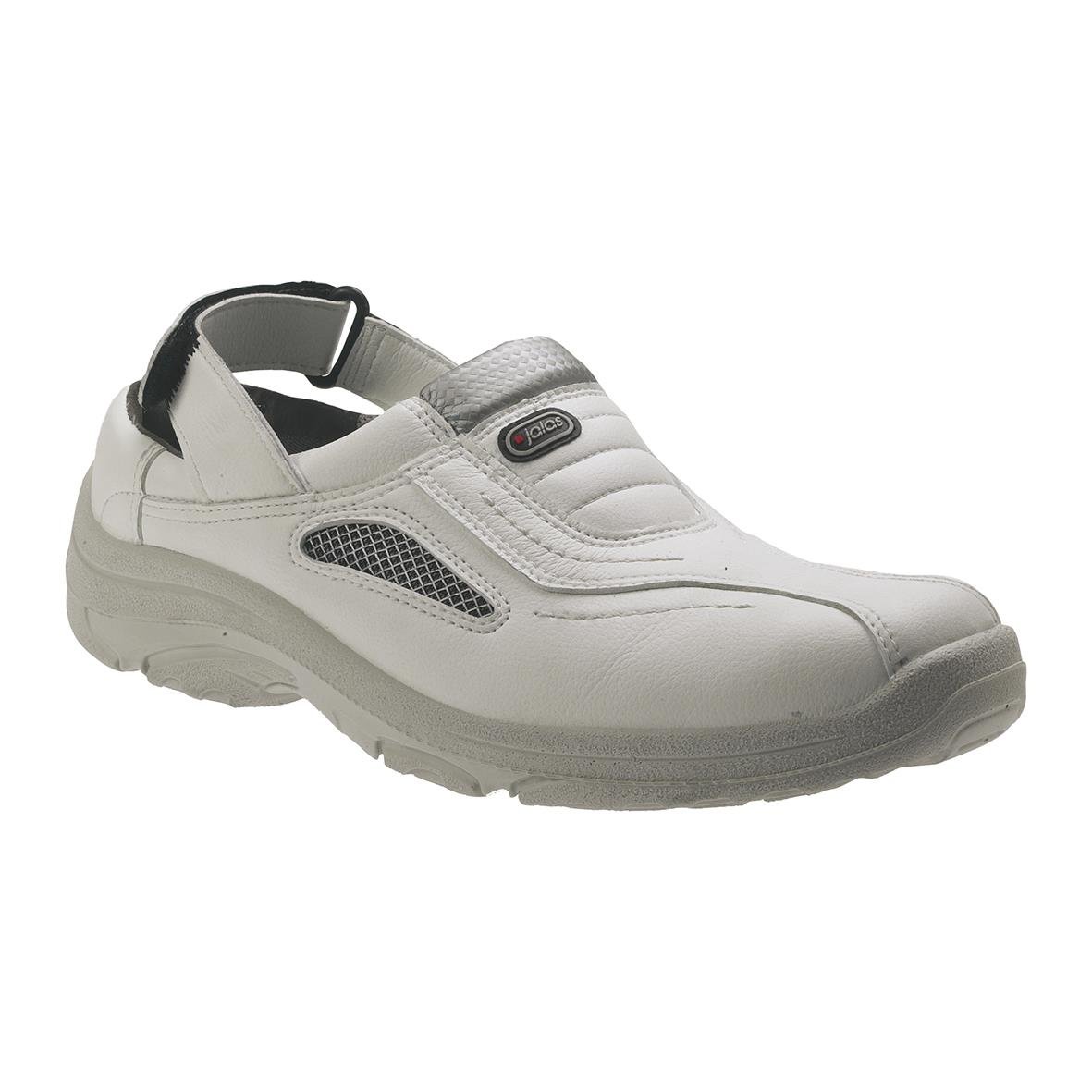 Vit skyddssandal Jalas 5012 med stl 37 och svart justerbar rem