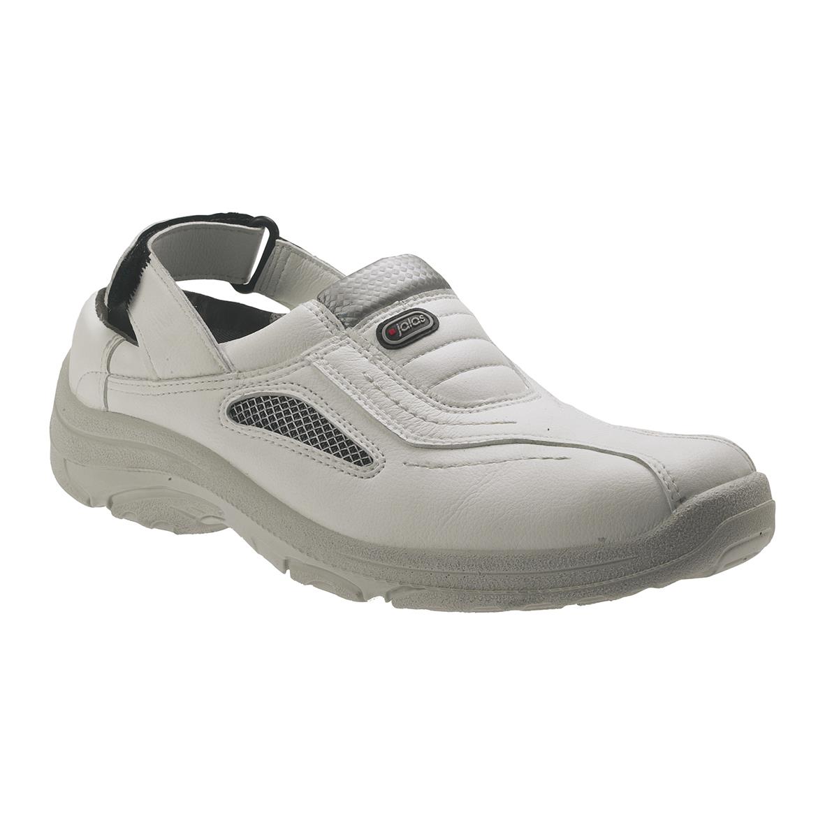 Vit skyddssandal Jalas 5012 med stl 39 och svart justerbar rem