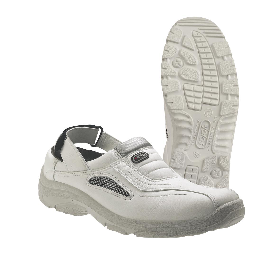 Vit skyddssandal Jalas 5012 i storlek 36 med slitstark sula och andningsfunktion