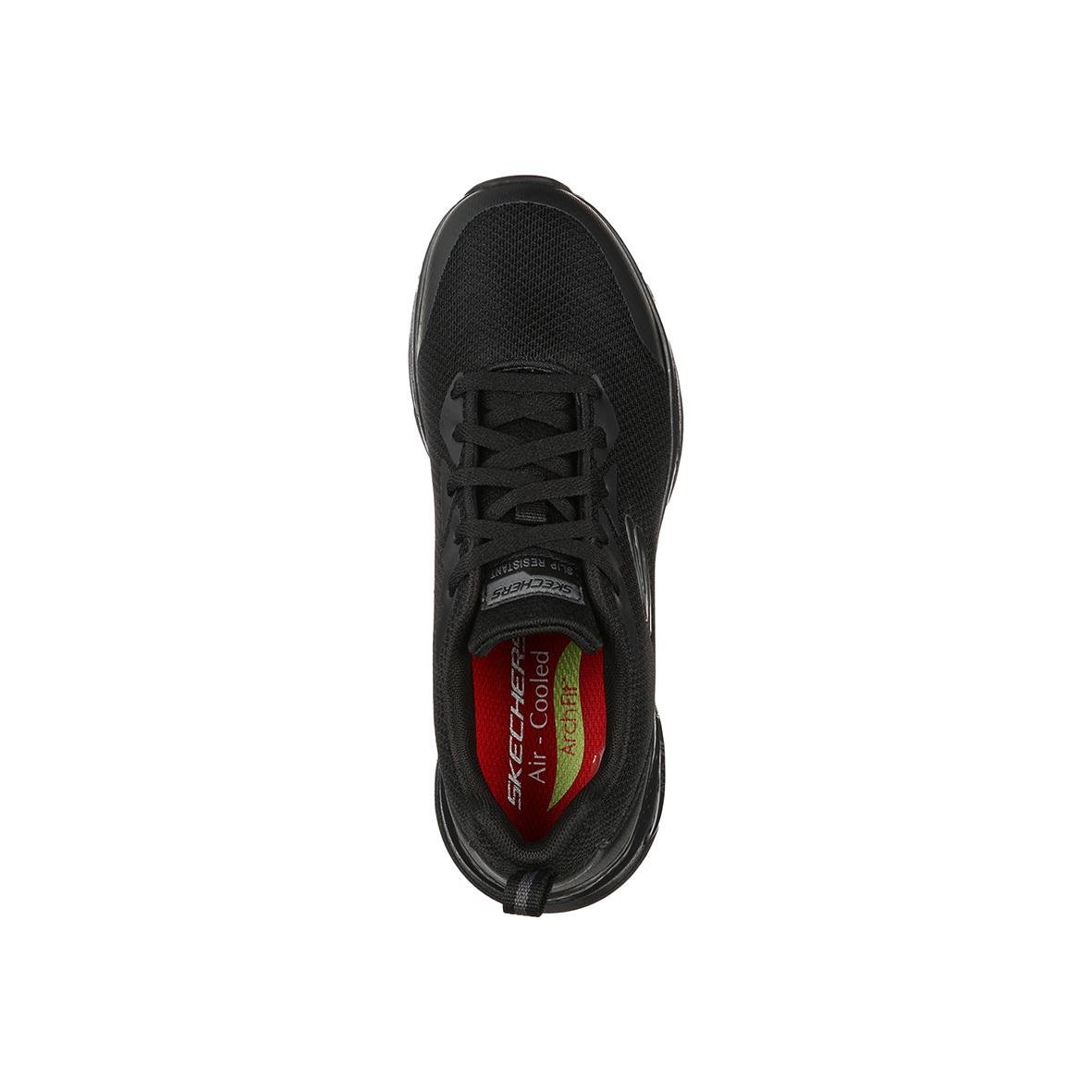 Svart Skechers Arch Fit Work Dam sko sett uppifrån