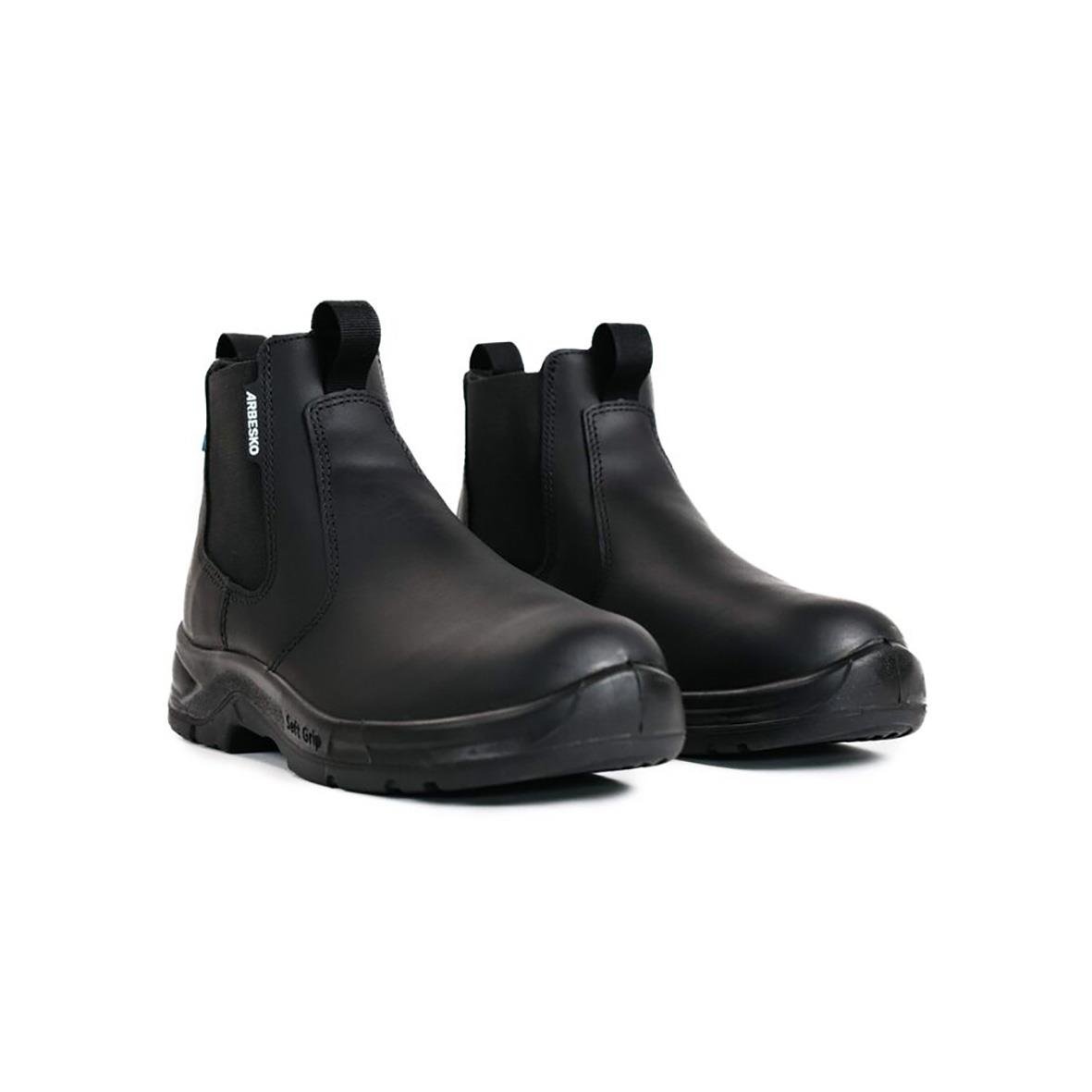 Svarta arbetsstövlar Arbesko 1527 Chelsea Pro i storlek 36