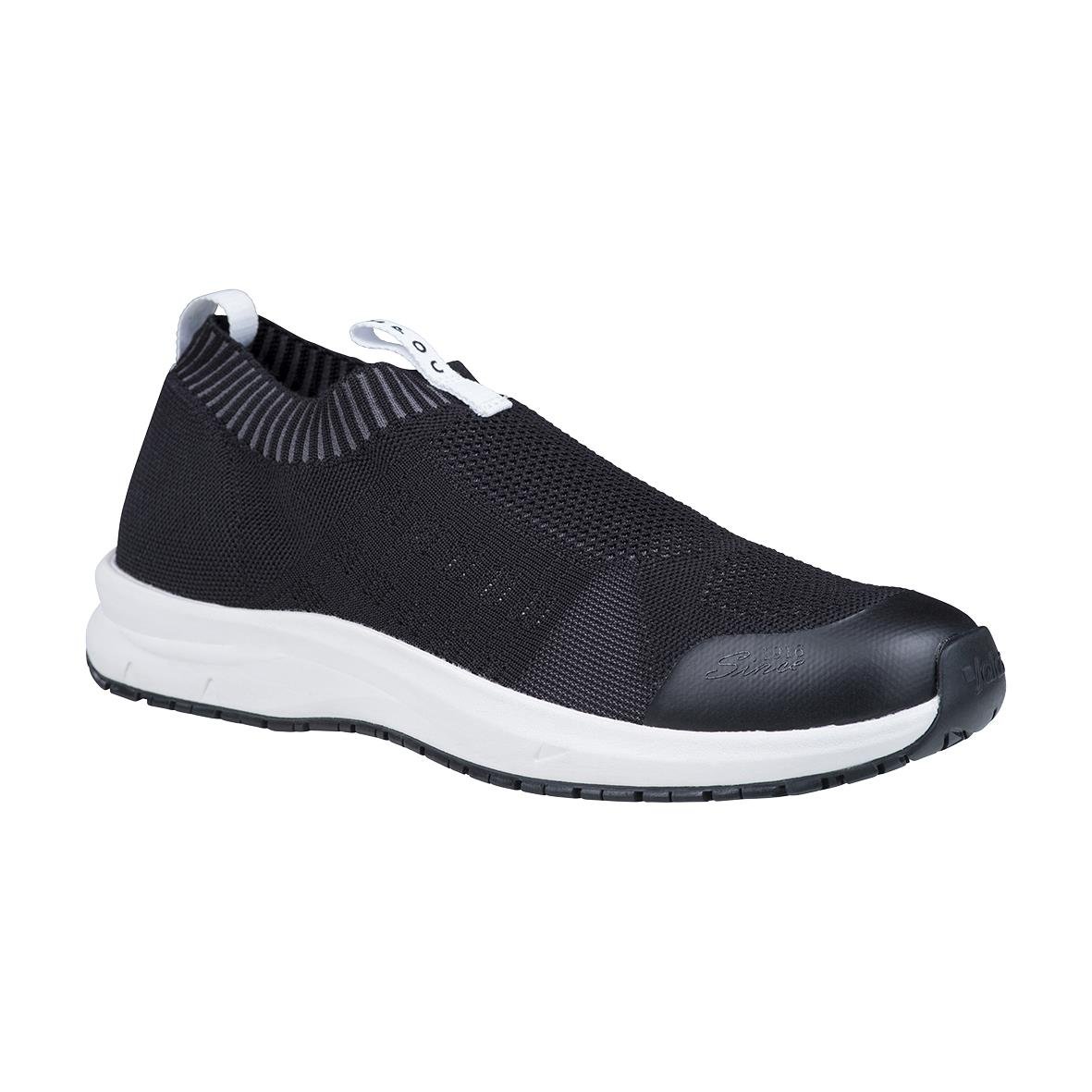 Svart och vitt arbetssko Jalas 5312 Spoc 35 med andningsbar ovansida och gummisula