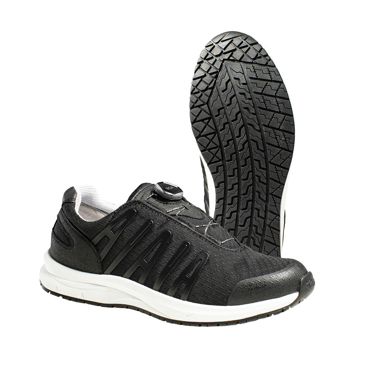 Svarta yrkesskor Jalas 5372 Spoc BOA i storlek 39 med vit mellansula och gummisula