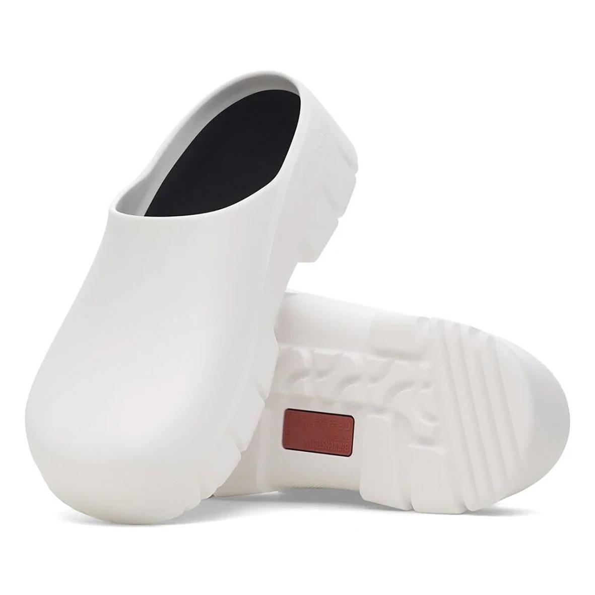 Vit Toffla Birkenstock Super Birki 2.0 PU slip-on skor för vuxna i storlek 35
