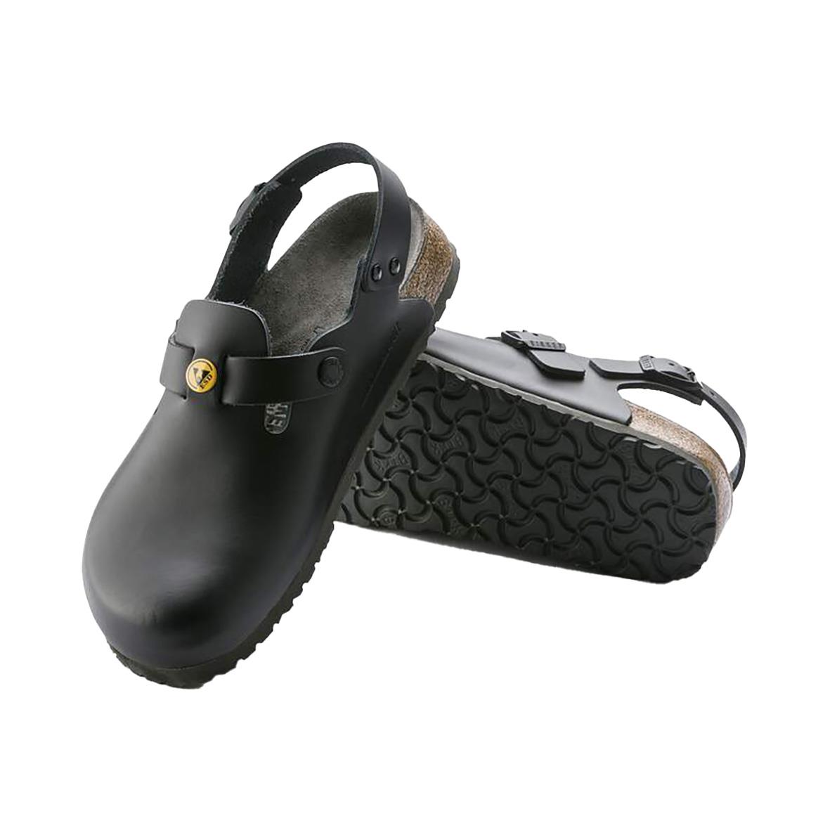 Svarta Birkenstock Tokio ESD sandal i storlek 37 med justerbar rem och gummisula