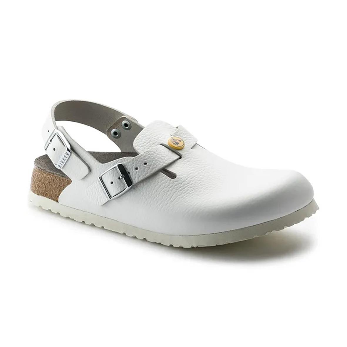 Vit Birkenstock Tokio ESD sandal i storlek 43 med justerbar rem och korkdyna