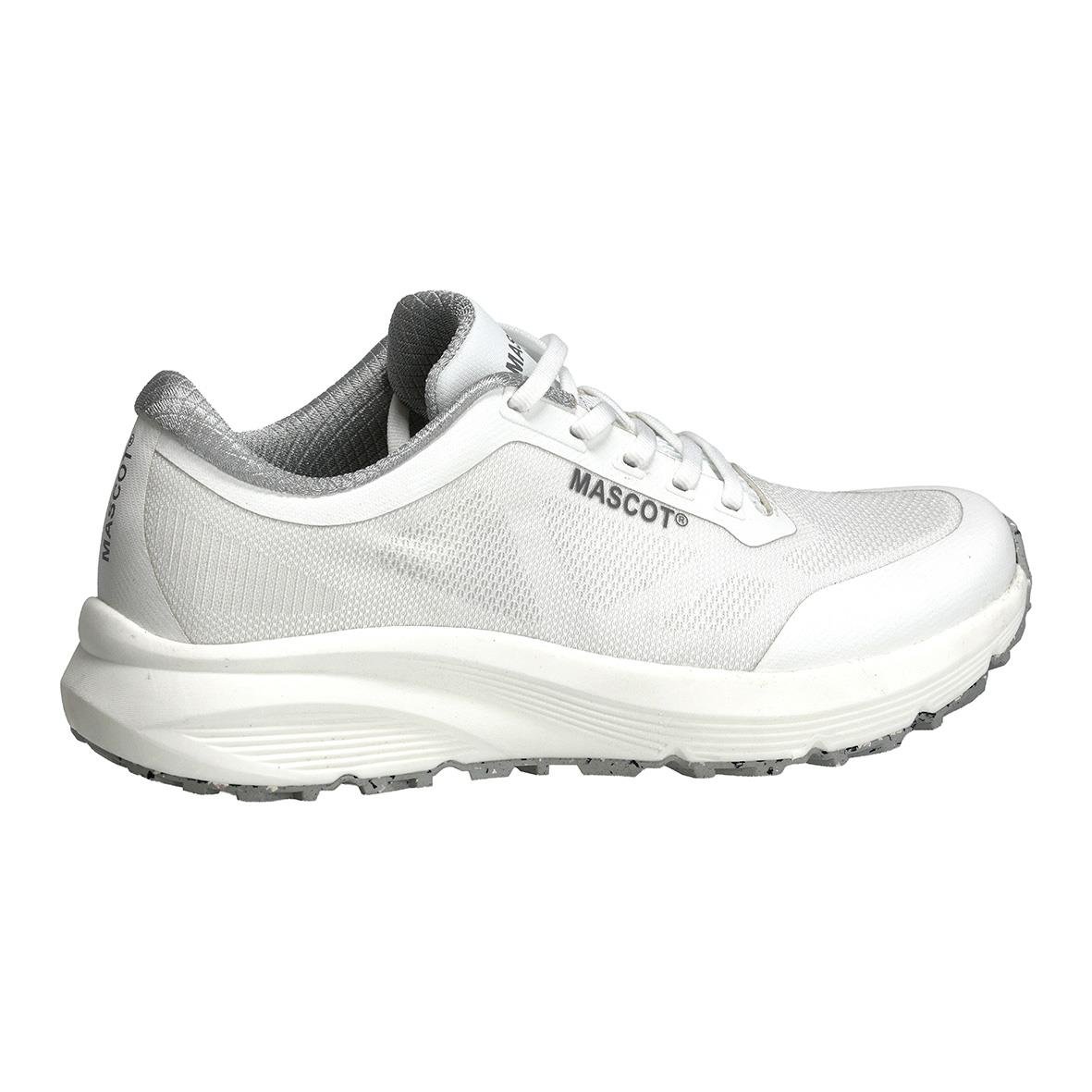 Vit arbetsko med grå insida och sula, märkning Mascot F2000-906