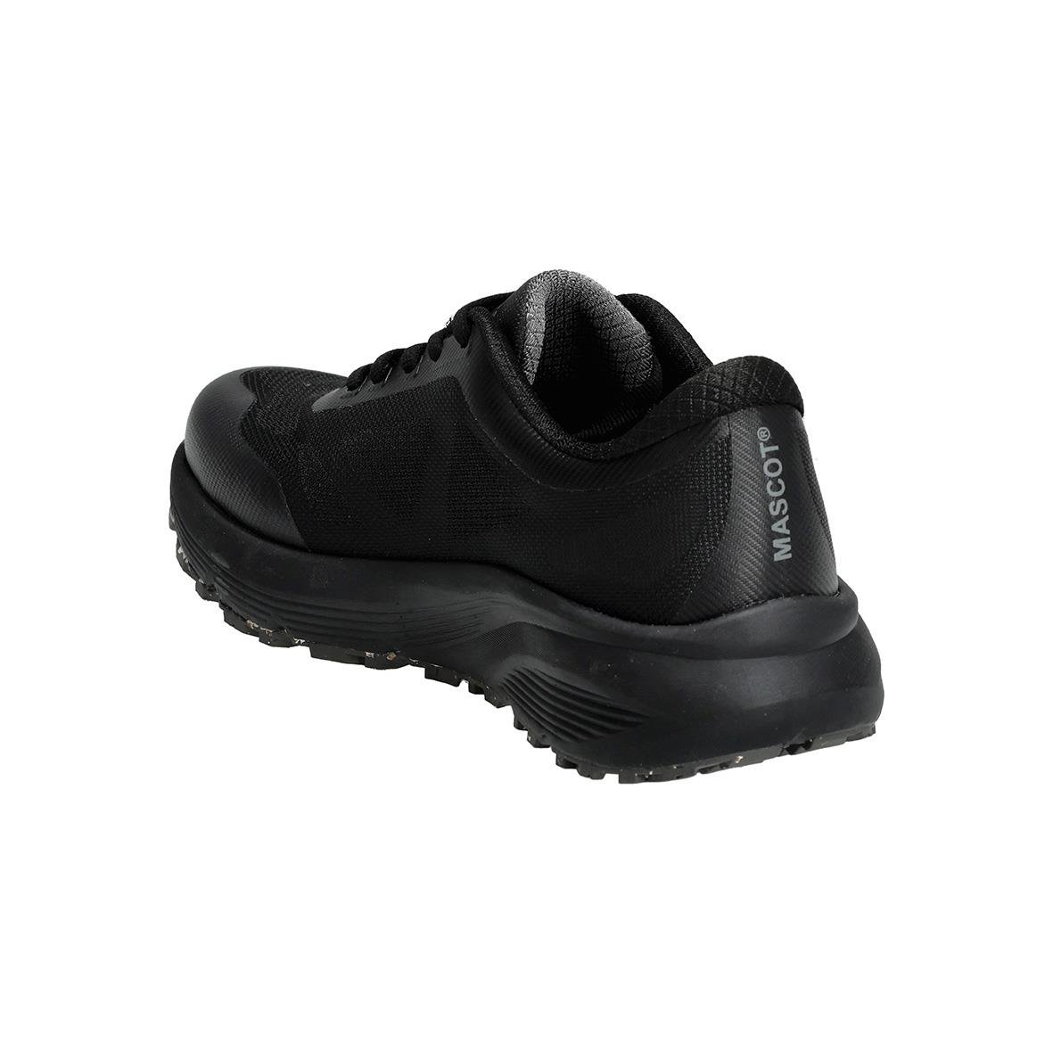 Svart yrkessko med tjock sula och snörning, märkt Mascot