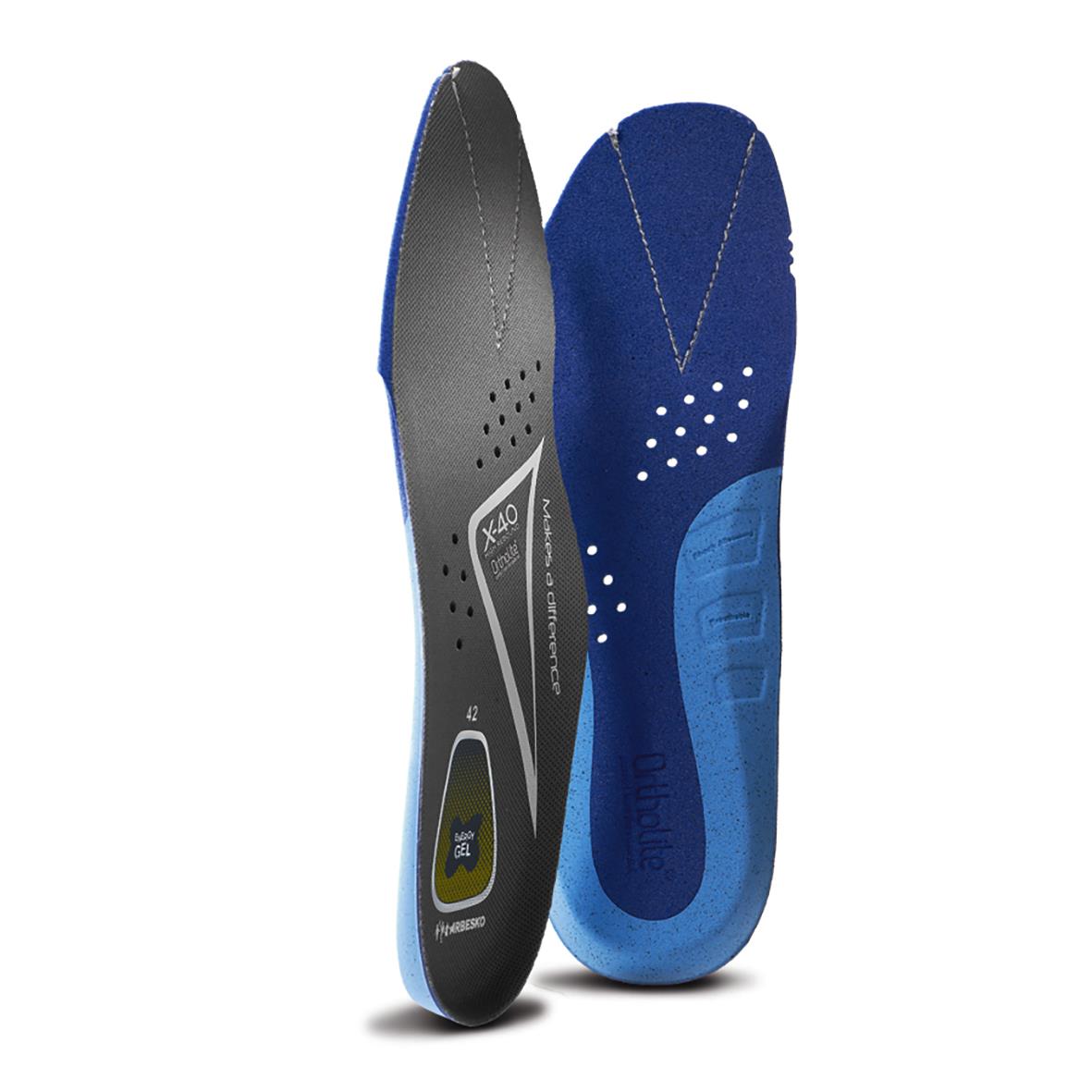 Innersula Arbesko X40 Ortholite dämpning innersula i blå och svart färg