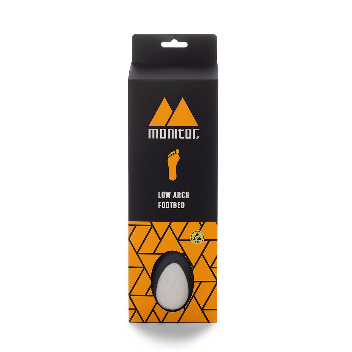 Grå inläggssula Monitor Optimus Low Insole för storlek 35-36 i förpackning