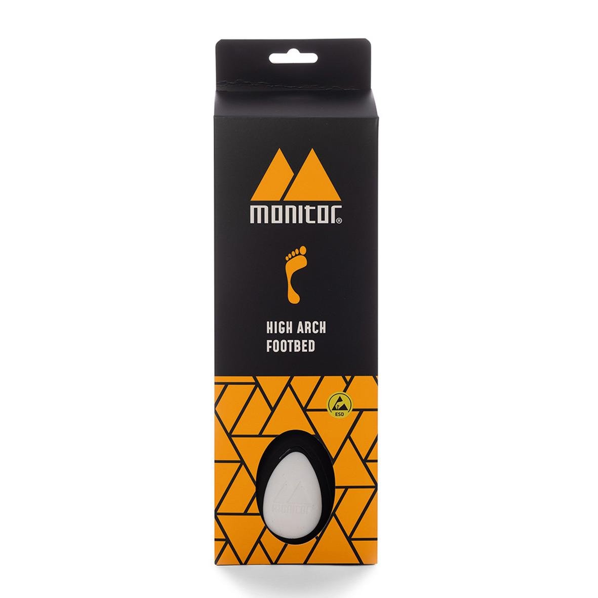 Svart inläggssula Monitor Optimus High Insole för storlek 37-38 med hög båge