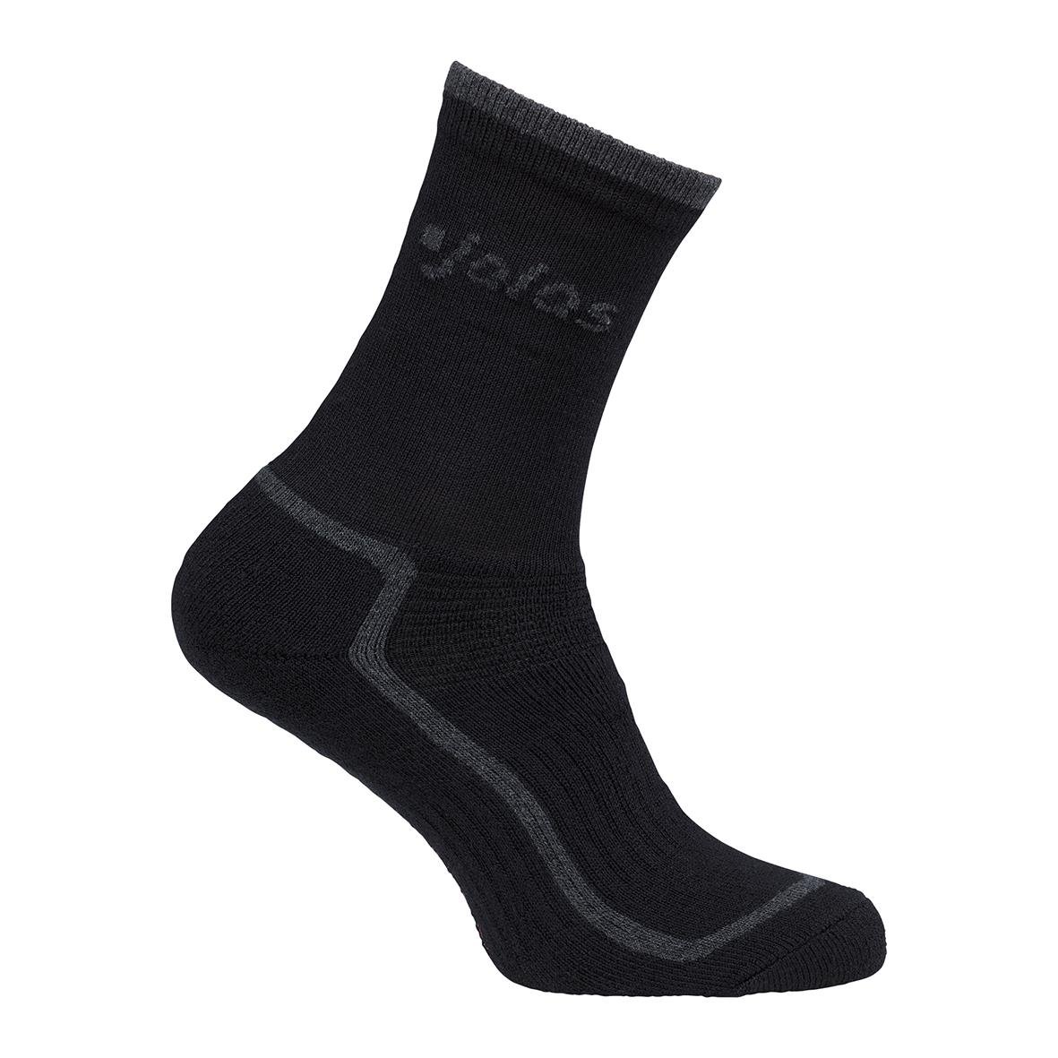 Svart socka från Jalas med gråa detaljer, storlek 42-43