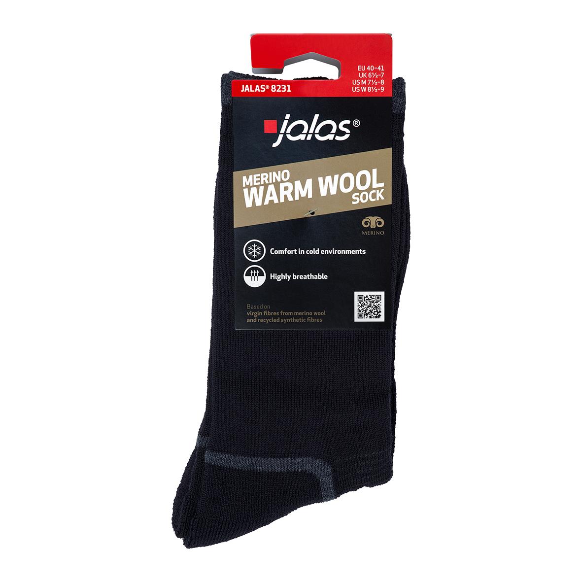 Svarta Jalas 8231 merinoullstrumpor i storlek 42-43