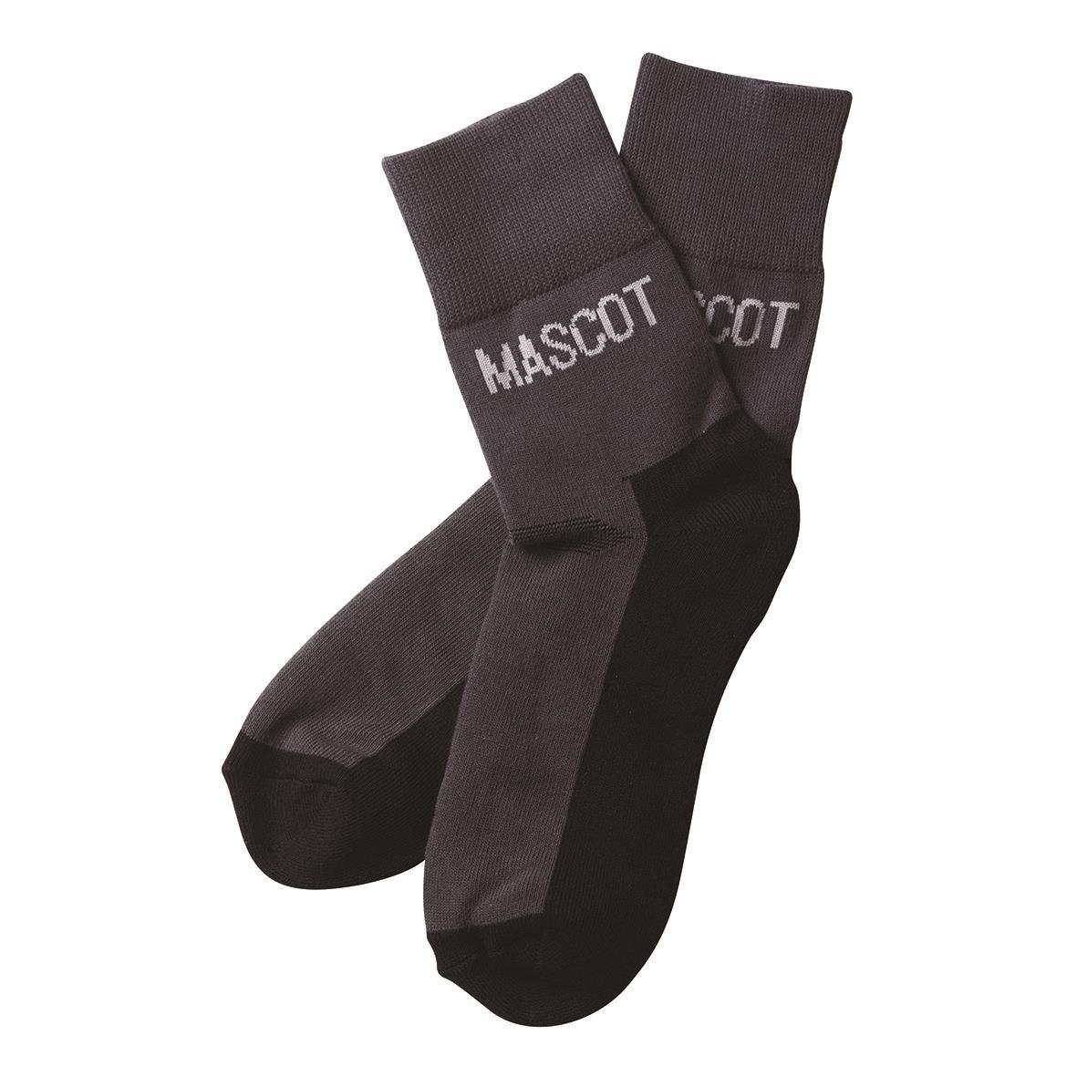 Mörkgrå och svart strumpor med Mascot-tryck i storlek 39-43