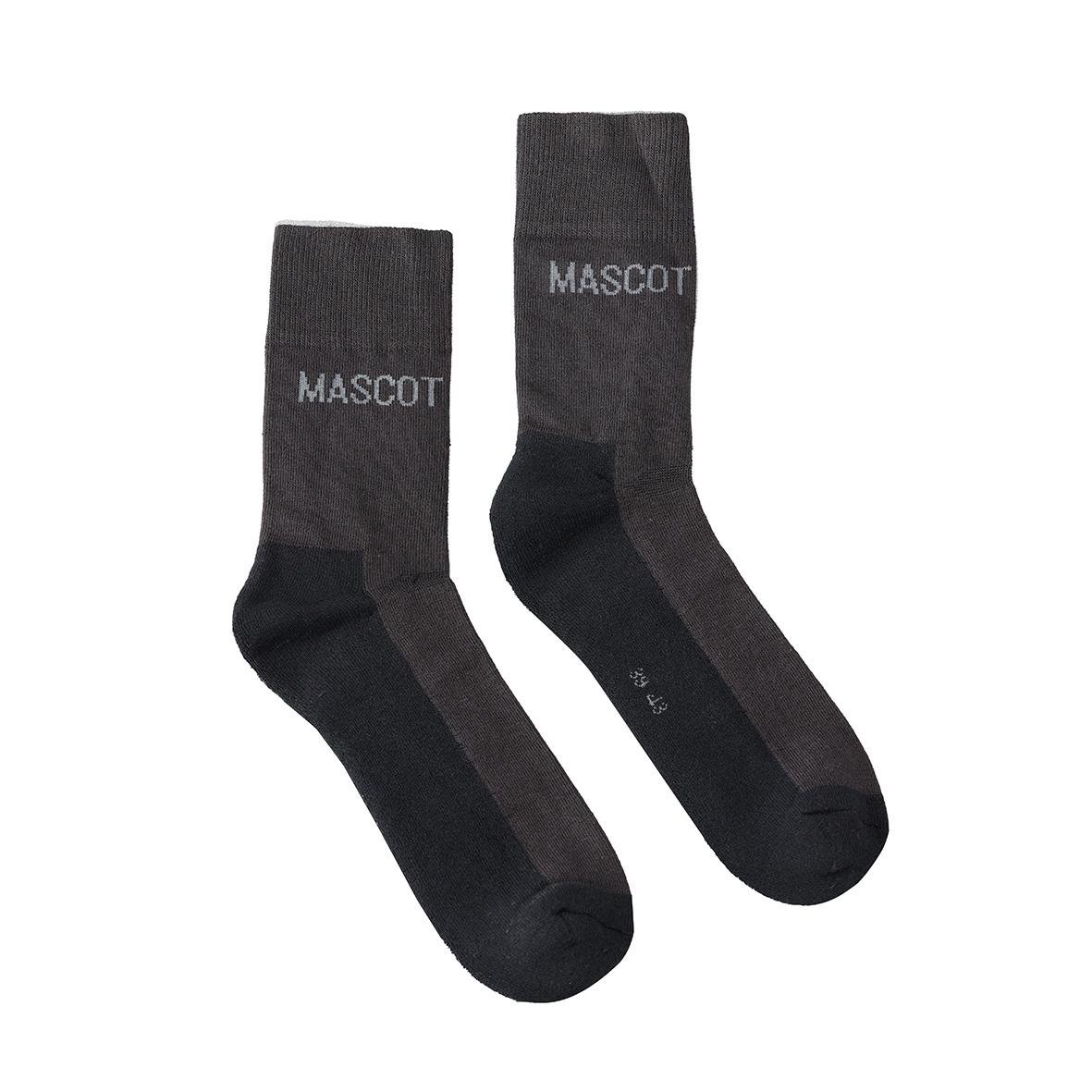 Mörkgråa strumpor med Mascot-tryck, storlek 44-48
