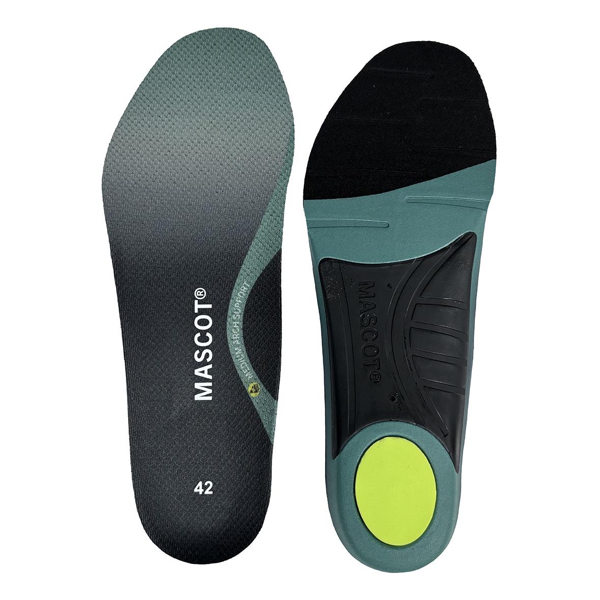 Skosula med gelinlägg och mönstrad ovansida i grå och svart färg