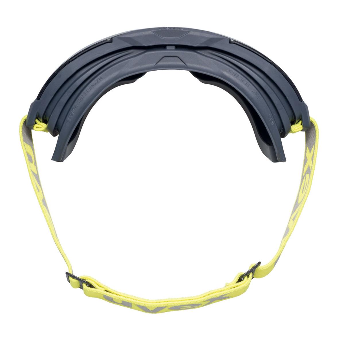 Klädglasögon Uvex Megasonic 93202 i klar färg med svart ram och gul justerbar rem