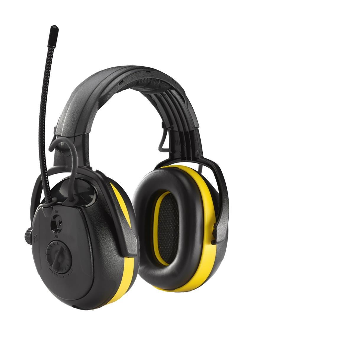 Hörselkåpa Hellberg Secure 2H Relax Bygel i svart och gult med mikrofon