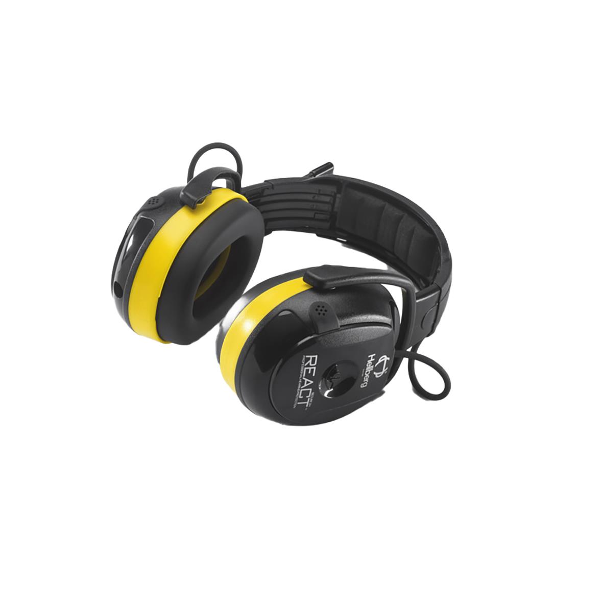 Hörselkåpa Hellberg Secure 2H React Bygel i svart och gult