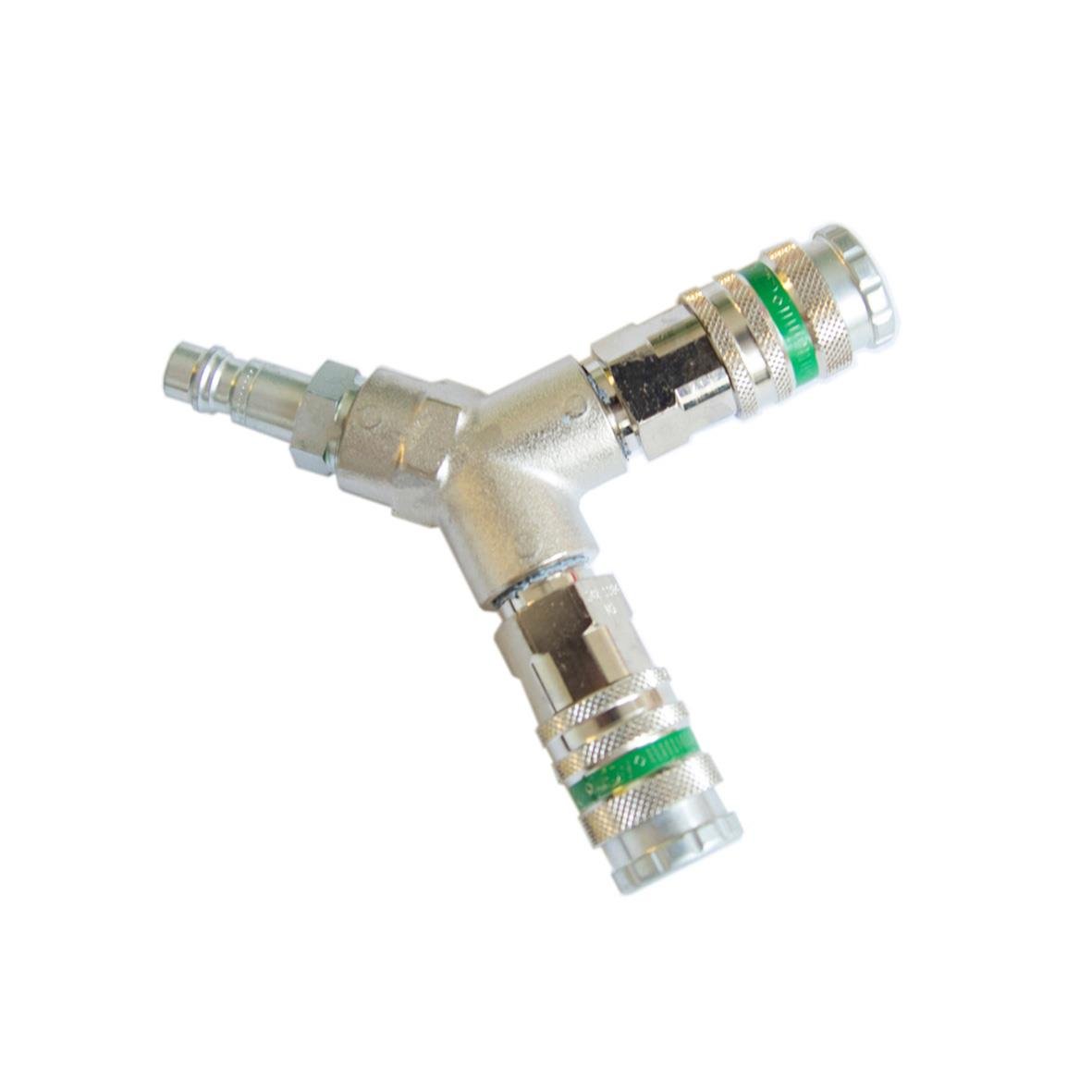 Y-koppling Sundström i metall med gröna och silverfärgade detaljer