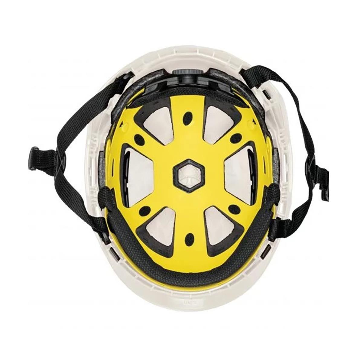 Skyddshjälm Uvex Pronamic Alpine MIPS Vit med svart och gul insida och justerbar rem