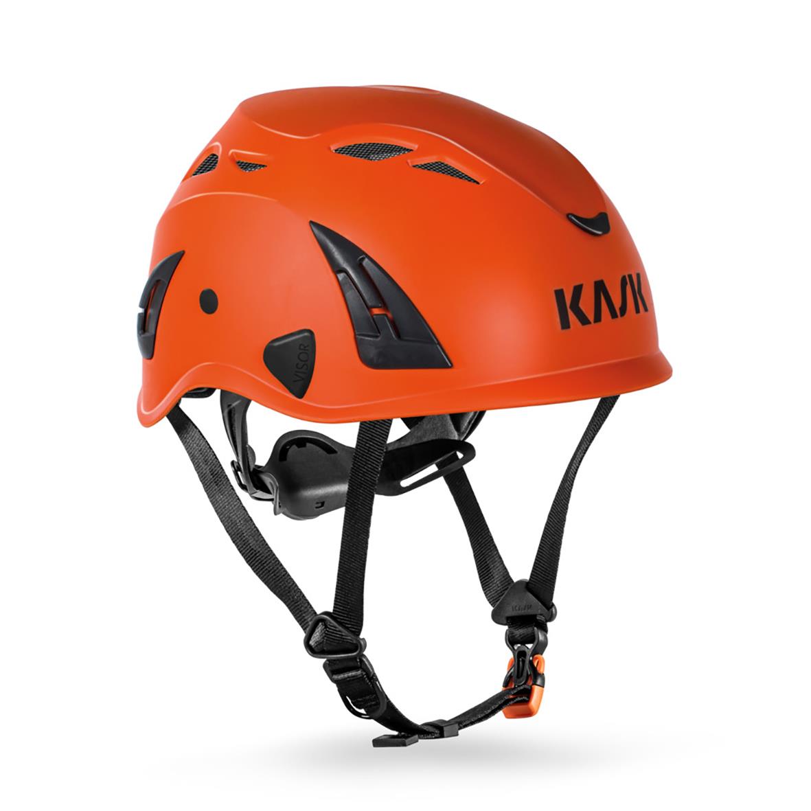 Orange skyddshjälm Kask Superplasma AQ med ventilation och justerbar haka