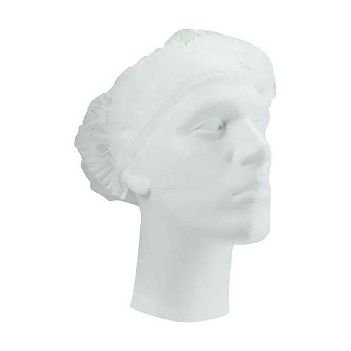 Vit arbetshatt av PP-material med elastisk kant, one size