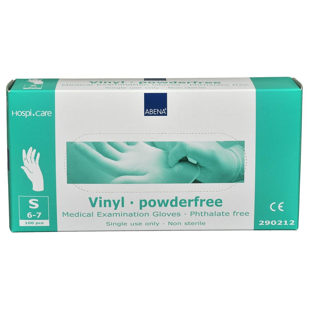 Engångshandske Abena Hospi-Care vinyl ftalat- och puderfri, storlek S