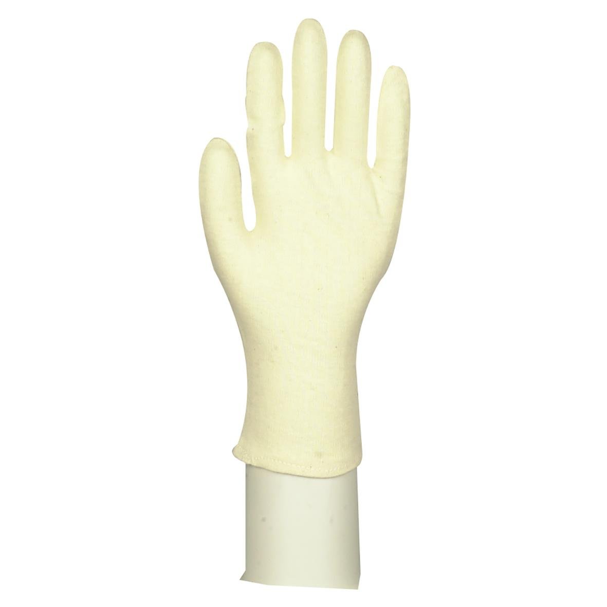 Vit bomullshandske Abena Innerhandske Tätvävd, storlek 10, 240mm