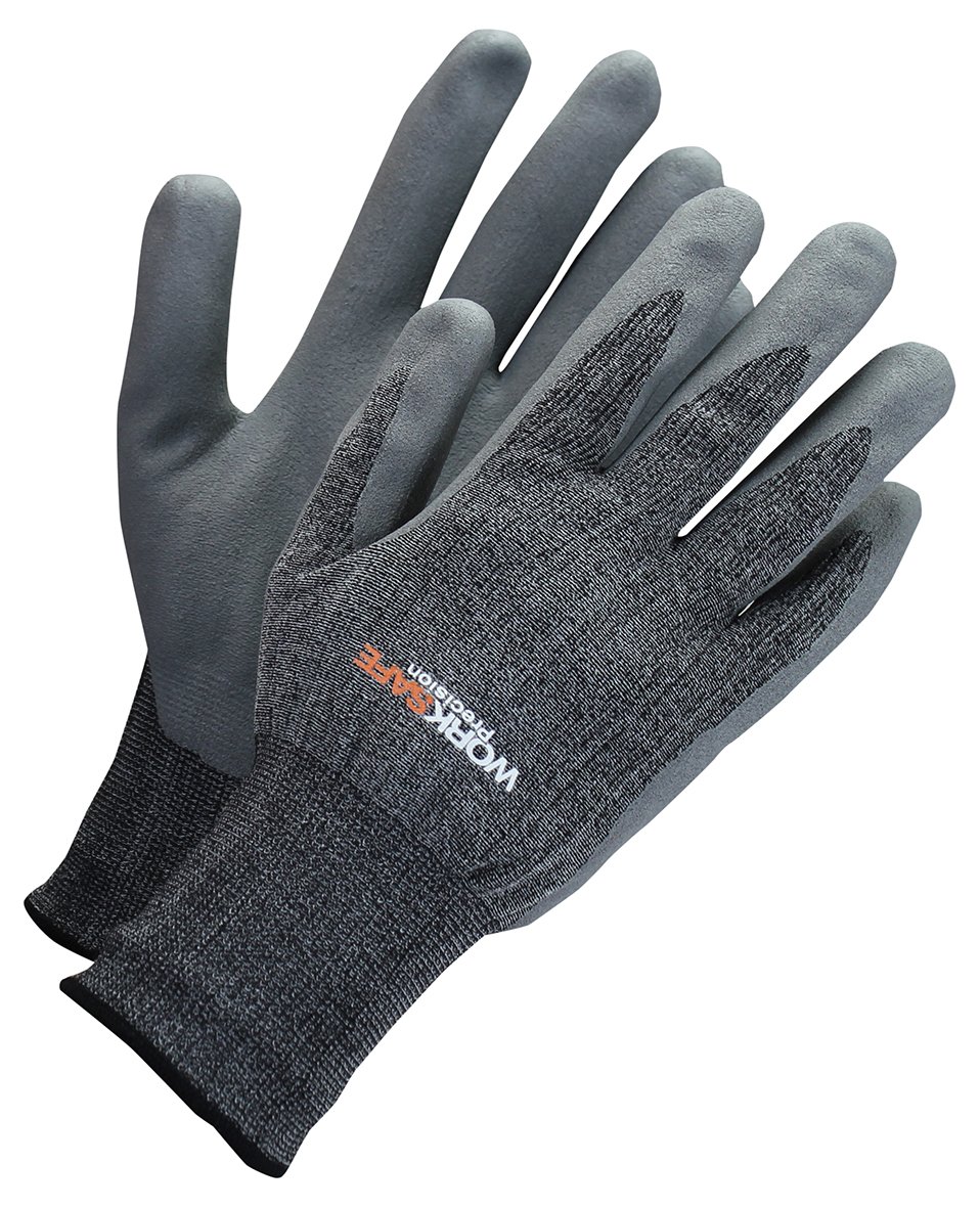 Montagehandske Worksafe P30-101 i storlek 6, grå med svart och orange detalj