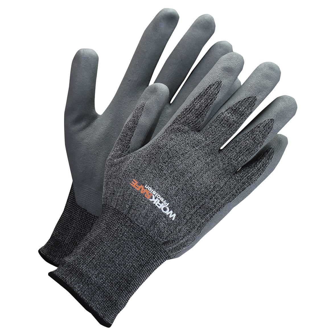 Montagehandske Worksafe P30-101 i storlek 6, grå med svart och orange detalj