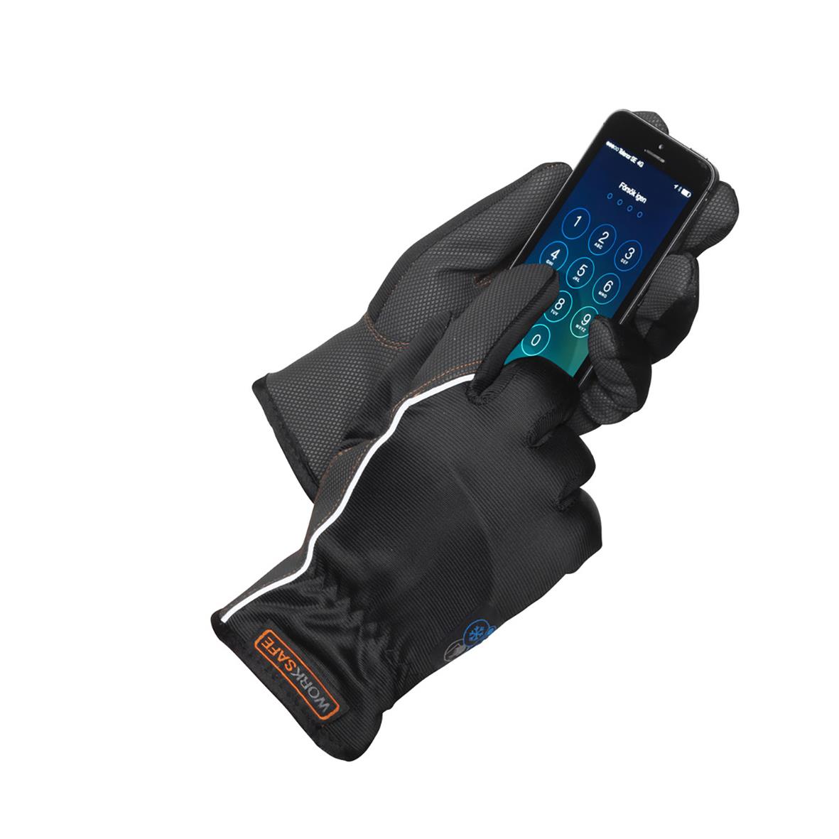 Vinterhandske Worksafe A100W PUC konstläder svart med touchscreenfunktion