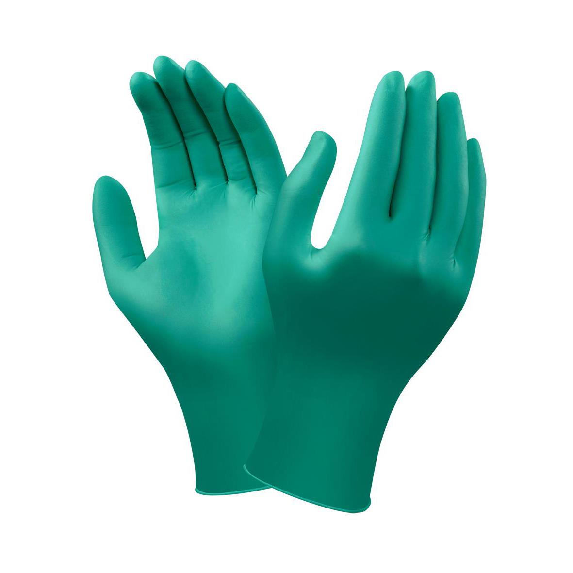 Pudelfria nitrilhandskar TouchNTuff 92-600 i grönt, för hygien och skydd