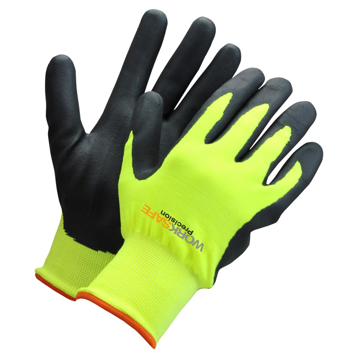 Handske nitril Worksafe P30-110W HiVis gul/svart