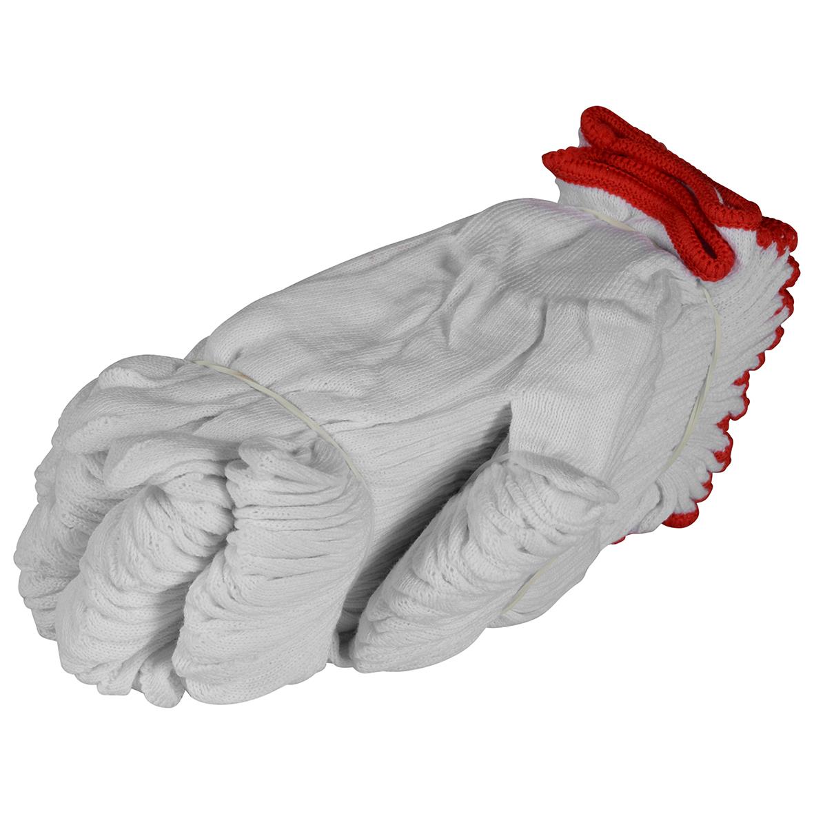 Vit bomullshandske Abena 230mm i storlek 7 (S)